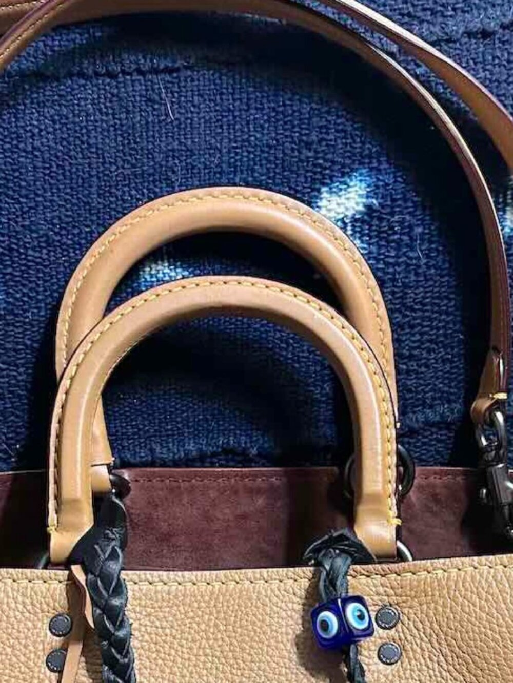 COACH Rogue 30/31 1941 Light Saddle Tan PebbledLeather Satchel Oxblood 3Way bag - Picture 7 of 16